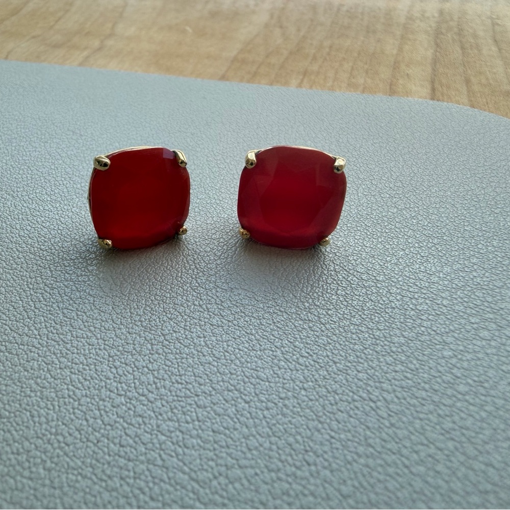 Red kate spade New York earrings